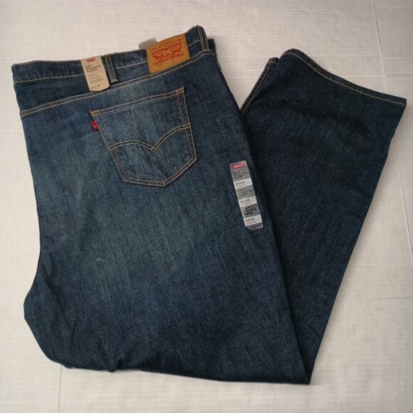 Levi's 541 Jeans Men's 62x34 Blue Athletic Taper Fit Stretch Sits At Waist